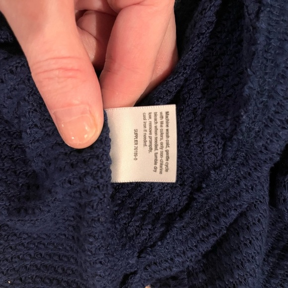 ~a.n.a~ Blue Boxy Blouse with Relaxed Fit and Wide Neckline - Picture 9 of 9